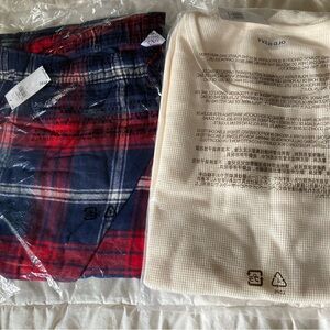 Old Navy Red and Blue Plaid Lounge Pants